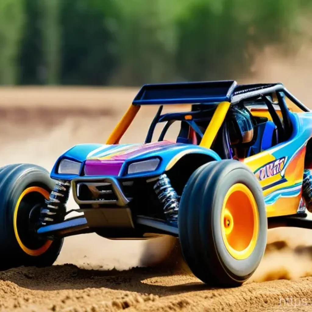 RC카로 경험할 수 있는 재미 요소 - **Prompt:** A vibrant and dynamic close-up of a young person, around 12-14 years old, intensely focu...