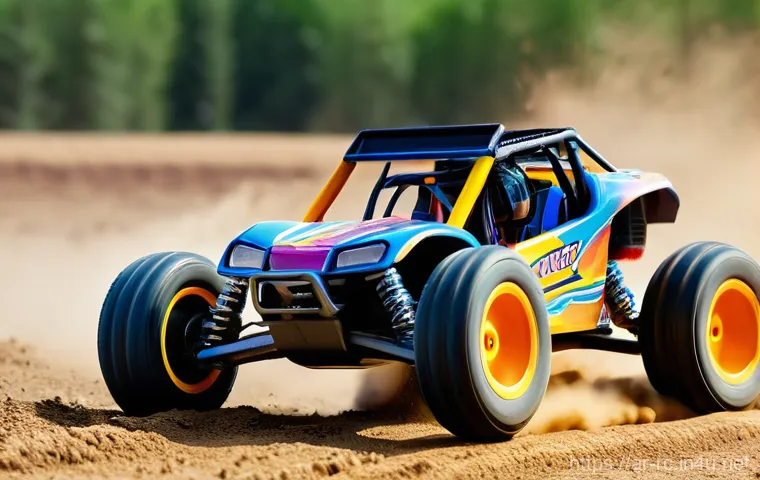 RC카로 경험할 수 있는 재미 요소 - **Prompt:** A vibrant and dynamic close-up of a young person, around 12-14 years old, intensely focu...